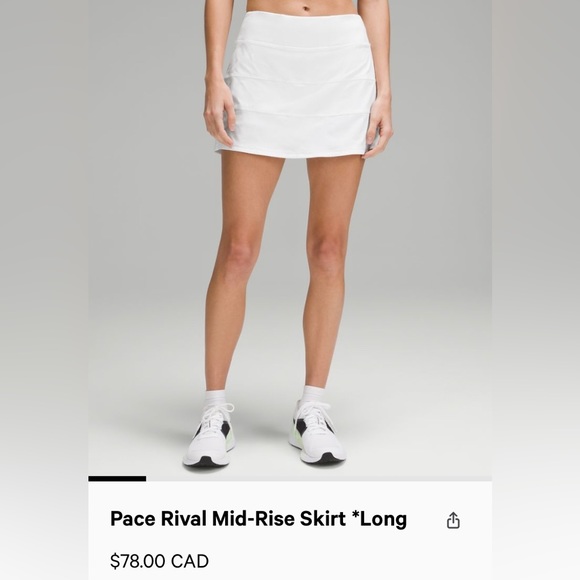 lululemon athletica Dresses & Skirts - Lululemon Pace Rival Mid-Rise Skirt *Long BNWT